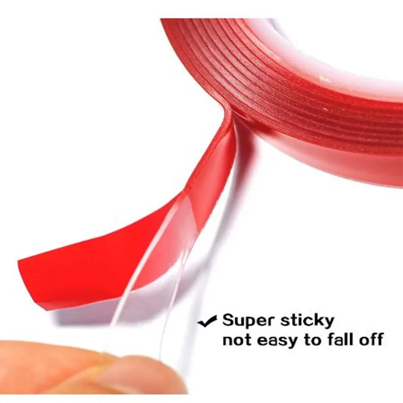 3m x 10mm Width Silicone Double Sided Tape Sticker For Car, High Strength No Traces Double Sided Adhesive Sticker