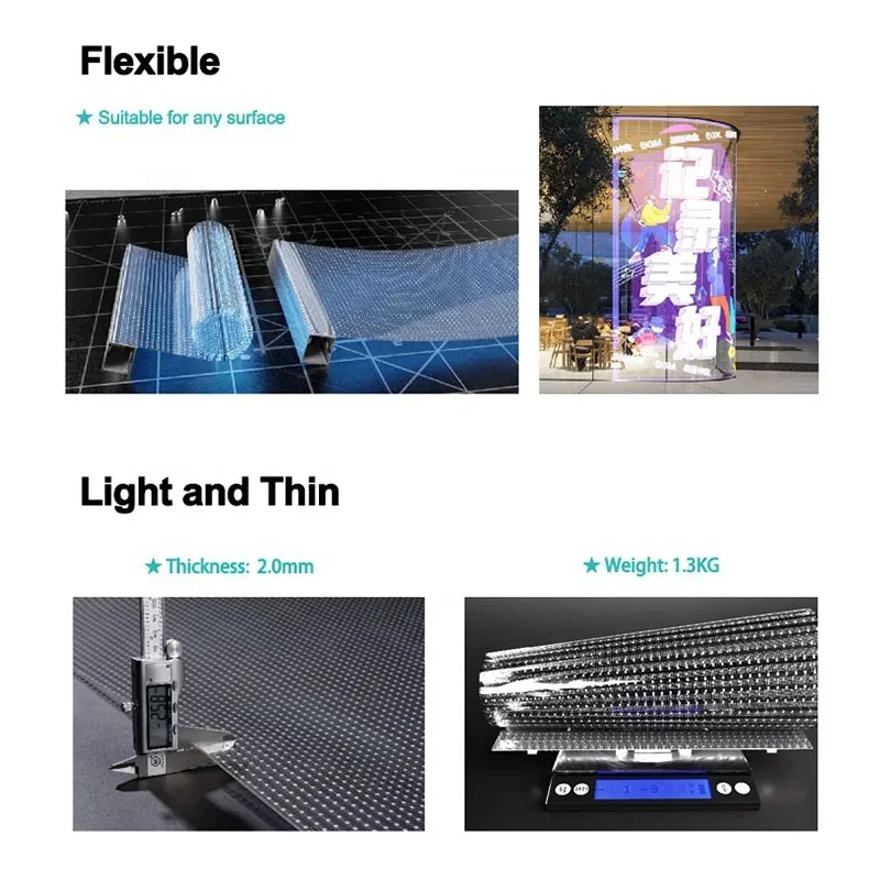 

Premium Products 2026 LED Display Adhesive Flexible Soft Pcb Board Glass Window Decorations Video