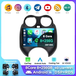 Android 14 For Nissan Sunny Versa c17 2012 - 2014 Car Radio Multimedia Navigation System GPS Carplay Central Player BT No 2 Din