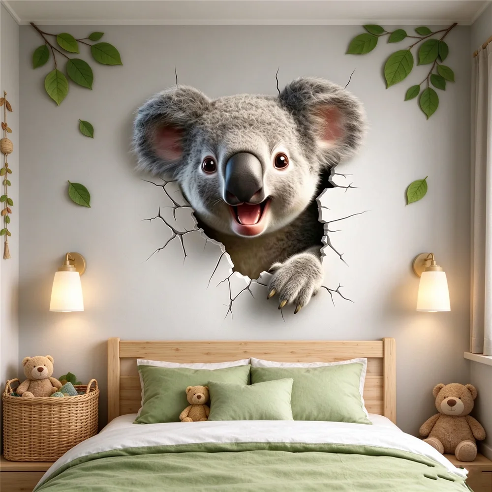 custom cartoon animal wallpaper for children's room bedroom TV background Tiger Monkey wall paper home decor boy Girl's room