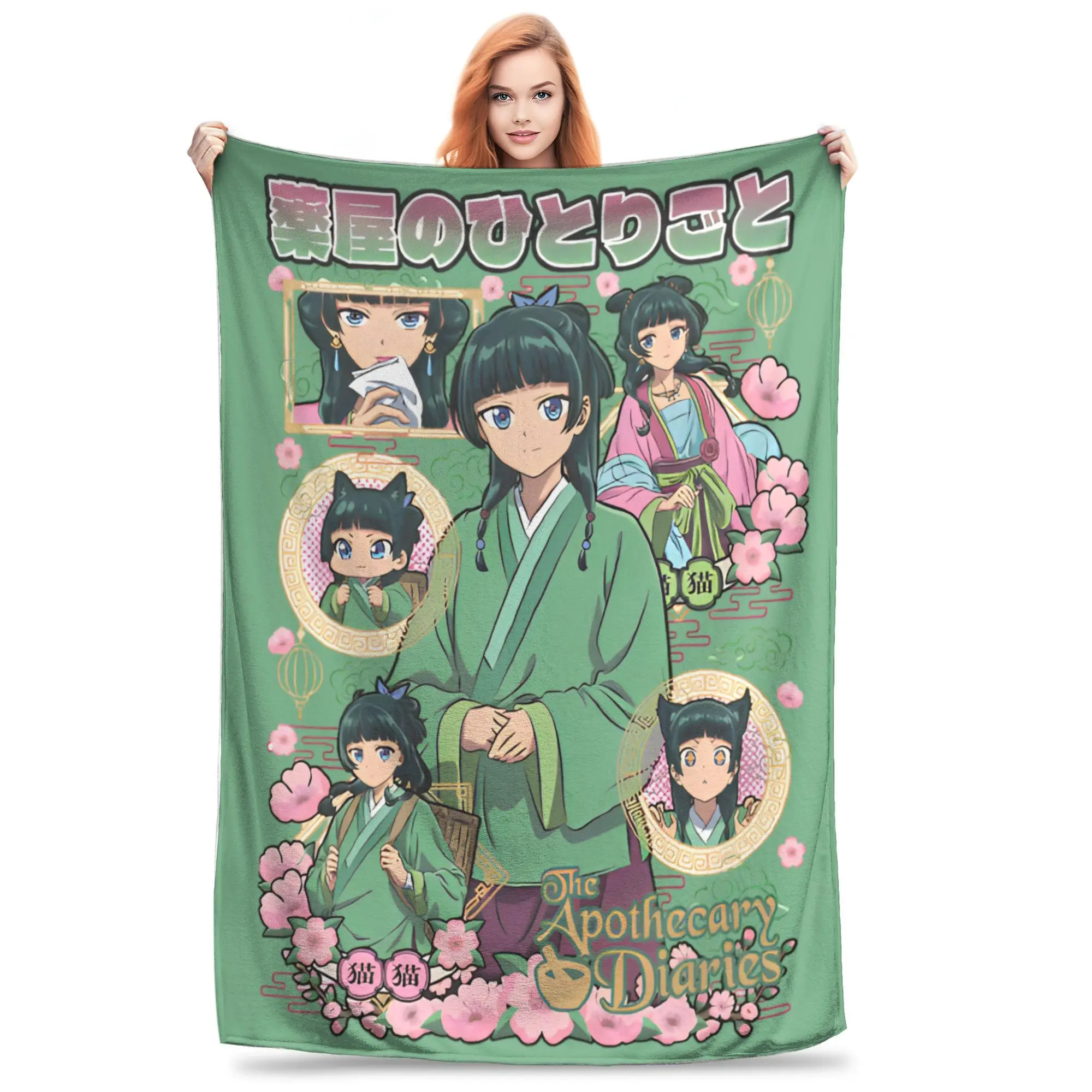 

Anime Maomao The Apothecary Diaries Blanket Plush Awesome Breathable Throw Blanket for Home Restaurant Decoration,