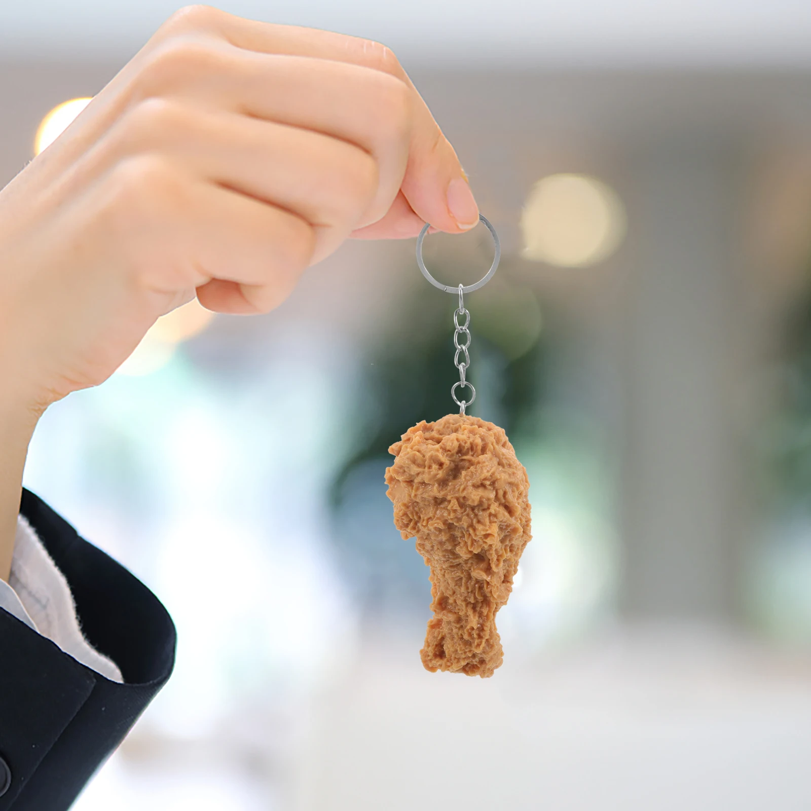 

5 Pcs Simulated Chicken Leg Keychain Artificial Fast Food Wing Fake Legs Faux Fried