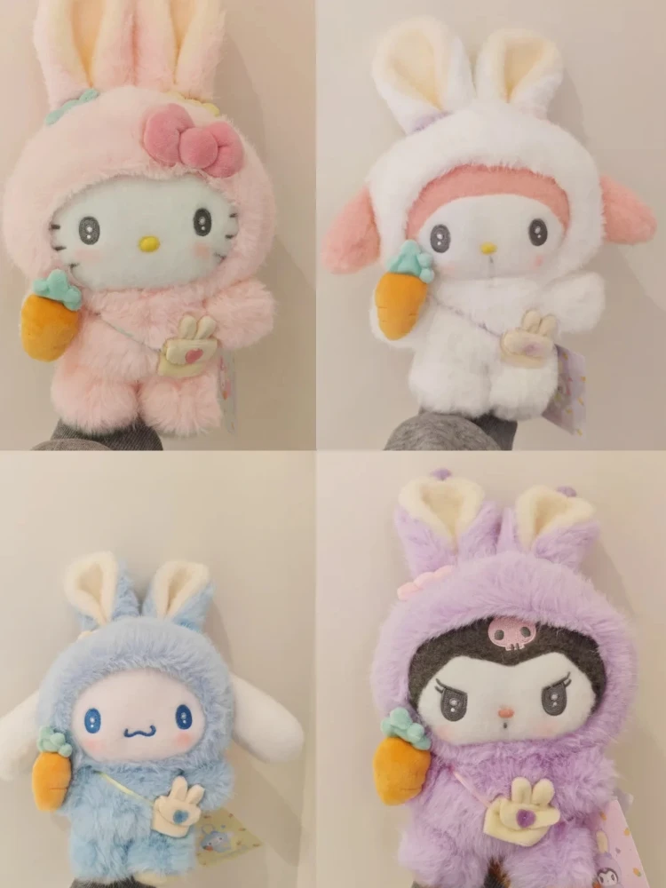 

Big Ears Rabbit Series Plush Dolls Kuromi My Melody Cute Soft Stuffed Toys Home Decor Anime Fans Collection Holiday