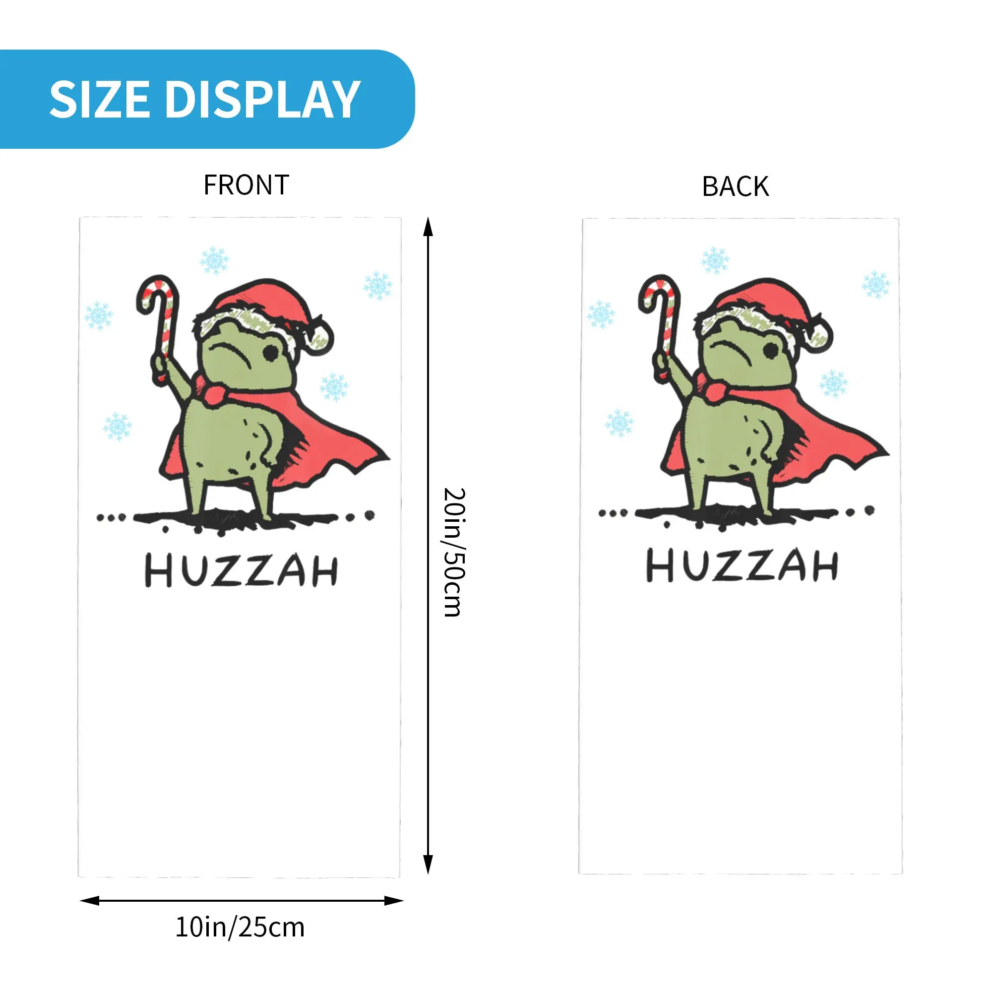 Huzzah Frog Knight Funny Sword Meme Bandana Neck Cover Print Quote Christmas Balaclavas Face Scarf Headwear Running Unisex Adult