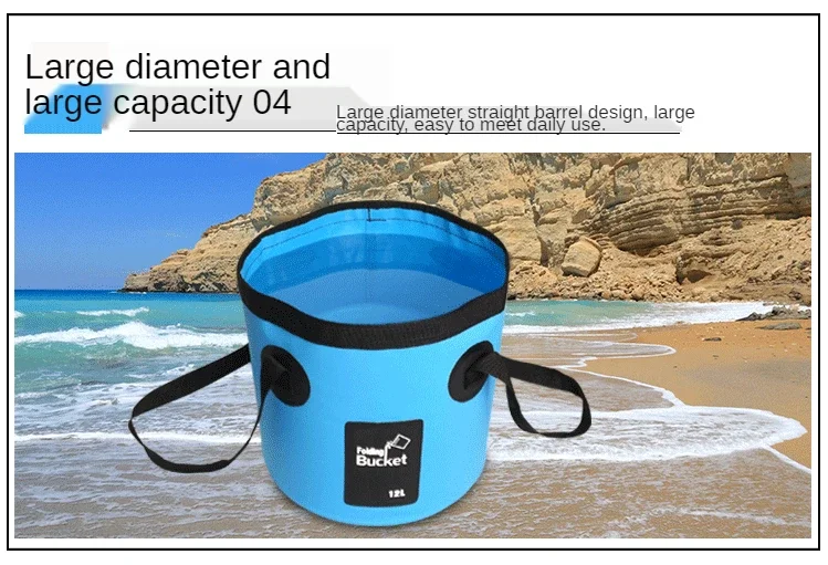 12L/20L Schüssel Waschbecken Waschen Tasche Auto Waschen Eimer Tragbare Outdoor Reise Faltbare Wasser Multifunktions Falten Tragbare Eimer wasser – Detail 11