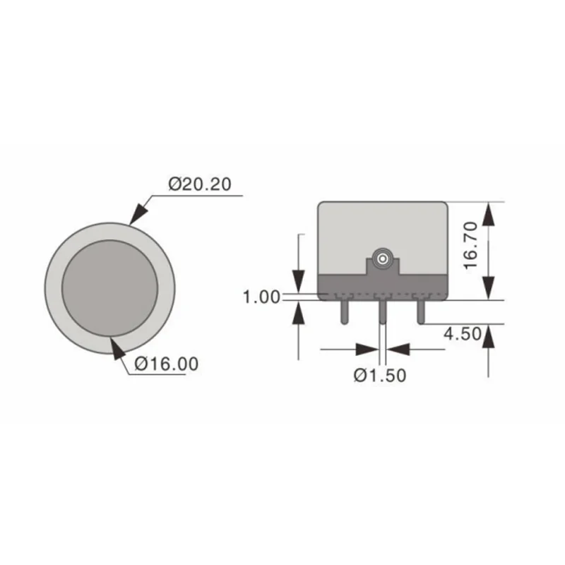 시정 행정용 2PCS ETO 정전위 전해 센서 100ppm C2H4O 감지기