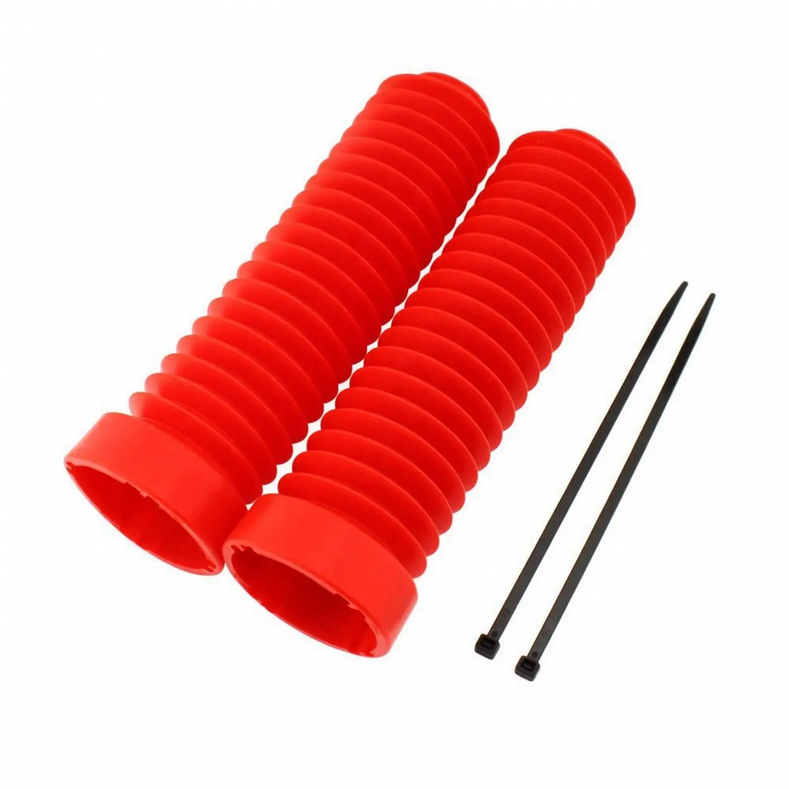 Silicone Fork Dust Boot for Motorcycle Front Shock Absorber Cover Protector Suspension Guard Mud Shield Ribbed Bellows with Ties