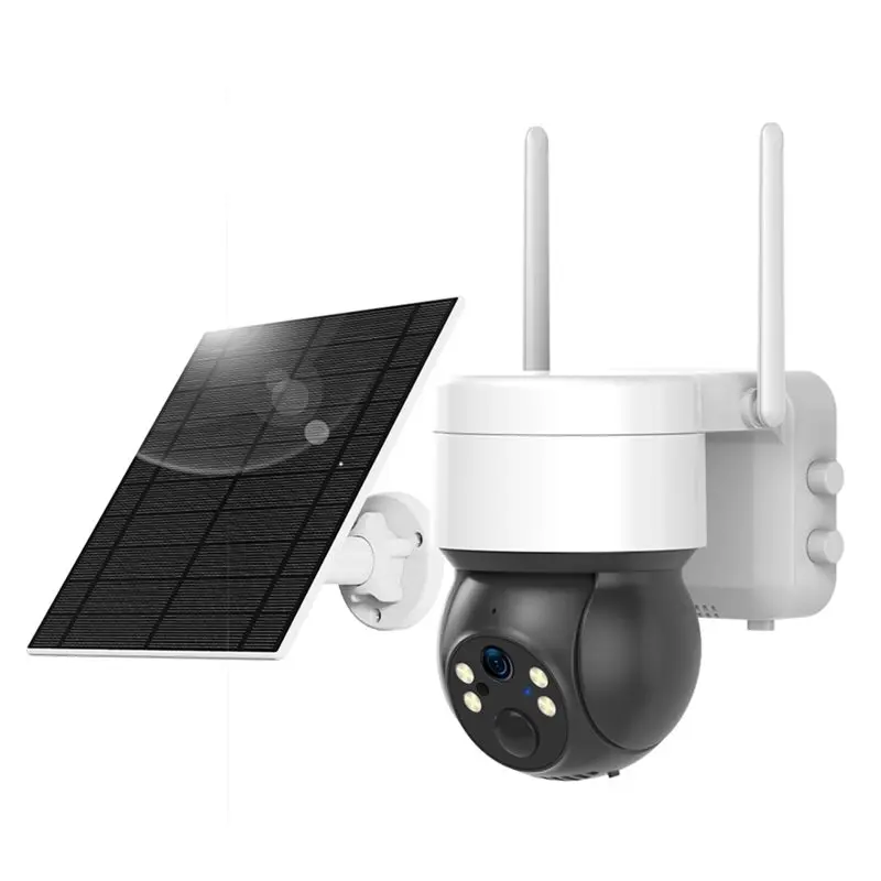 New Tech Human Solar Powered 4G Smart PTZ 3MP Camera Tuya Wifi Surveillance System With Human Body Detection Function 32G Storag