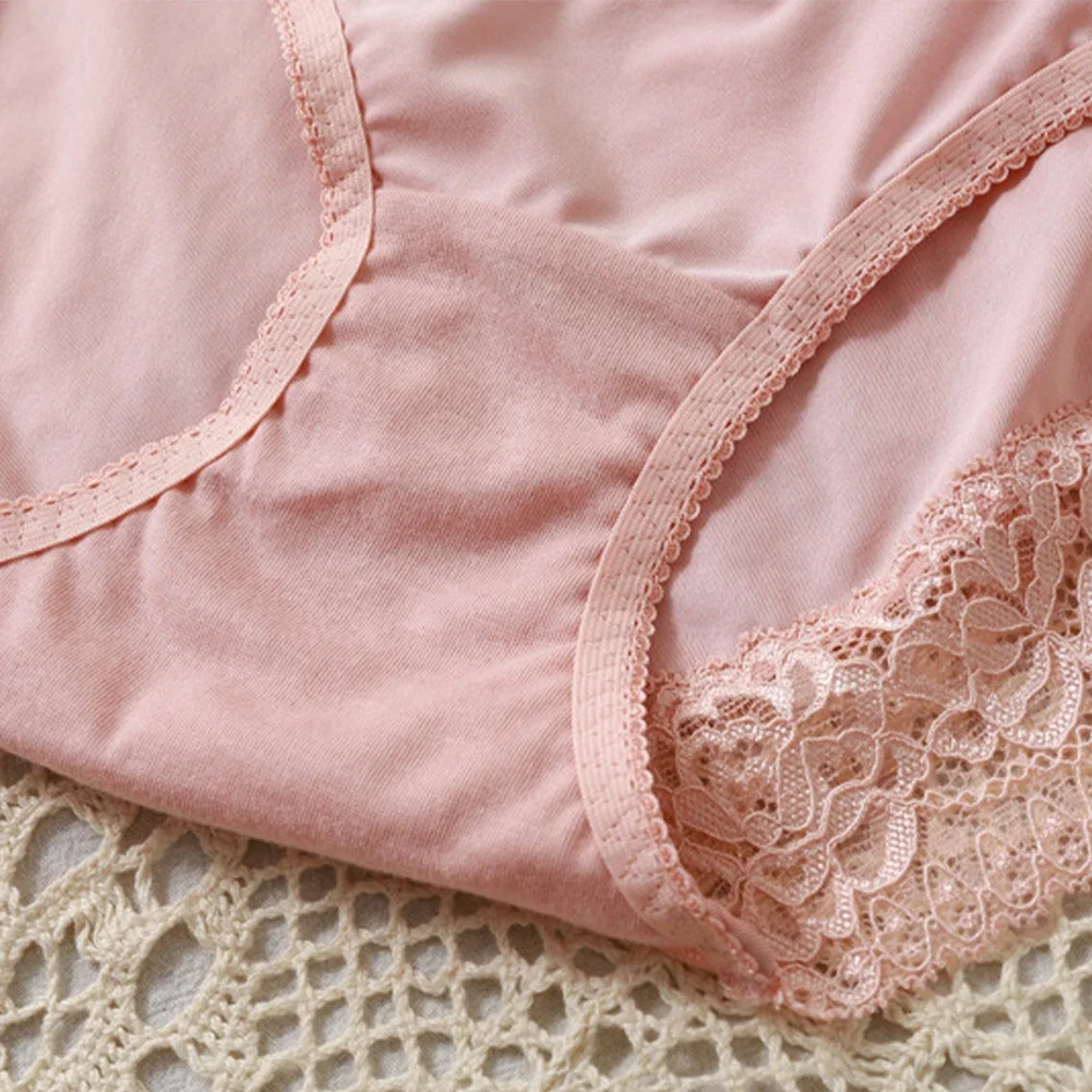Culotte Respirante Taille Haute pour Femme, Sous-Vêtement Doux, Motif Floral, Sans Balles