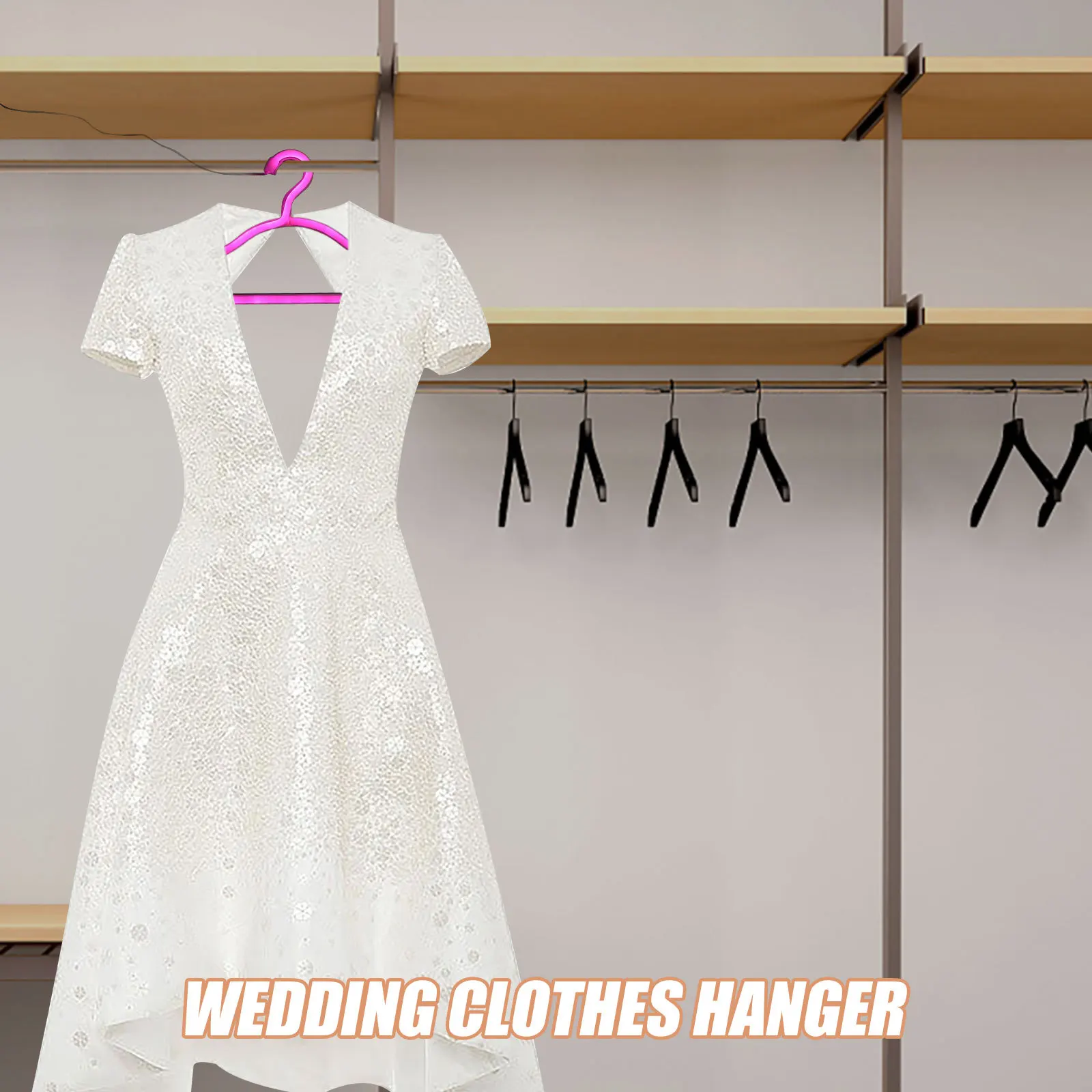 ضوء شماعة ملابس نيون 50 سم، ضوء ليلي يعمل بالطول LED للمنزل، ديكور فني جداري للاستخدام الداخلي والخارجي #1