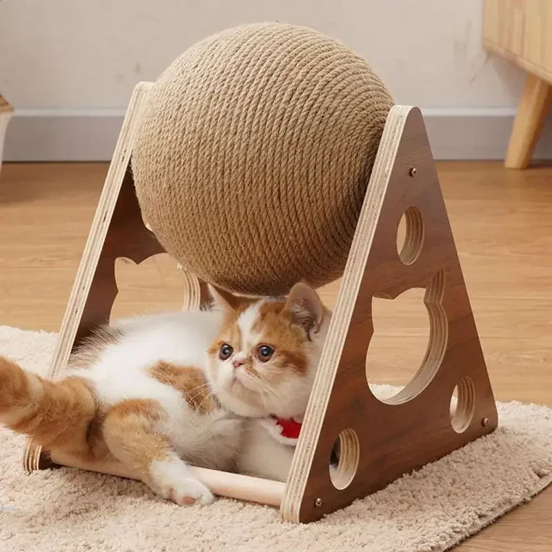 Cat Scratching Ball Toy Kitten Sisal Rope Ball Board Claw Grinding Toy Pet Cat Self-help Wearable Pet Furniture Supplies