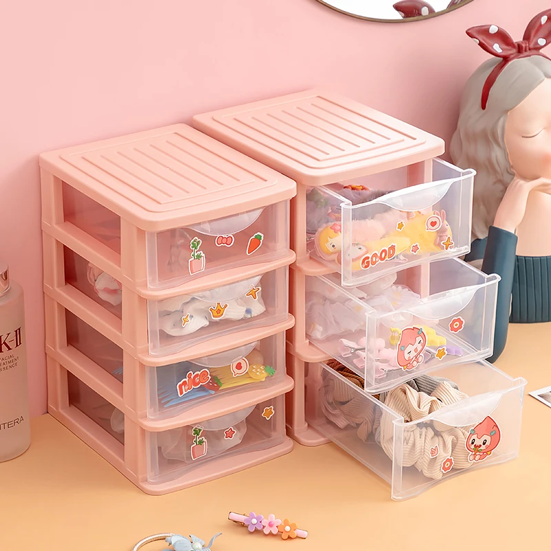 

Drawer Style Storage Box Children's Jewelry Hair Accessories Office Desktop Storage Stationerypen Holderstudent Storage Cabinet