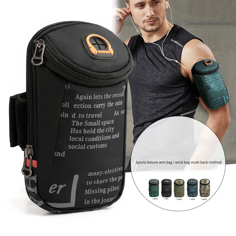 Unisex Multifuncional Outdoor Sports Bags Braço, Nylon de alta qualidade, Running Phone Bag, Casual Fitness Gym Band Pocket, Atacado