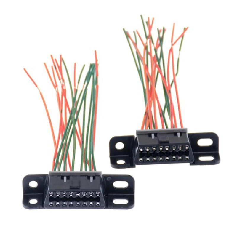 16 Pin Car Computer Detection Universal Connector Main Line Cable Female Extension Connector Obd 2 Adapter Cable