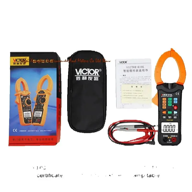 

VICTOR 610L Max LCD display 9999 Auto Range Digital Clamp Meter With Surge current/ ZERO/ NCV V.F.C Clamp Multimeters 1000A