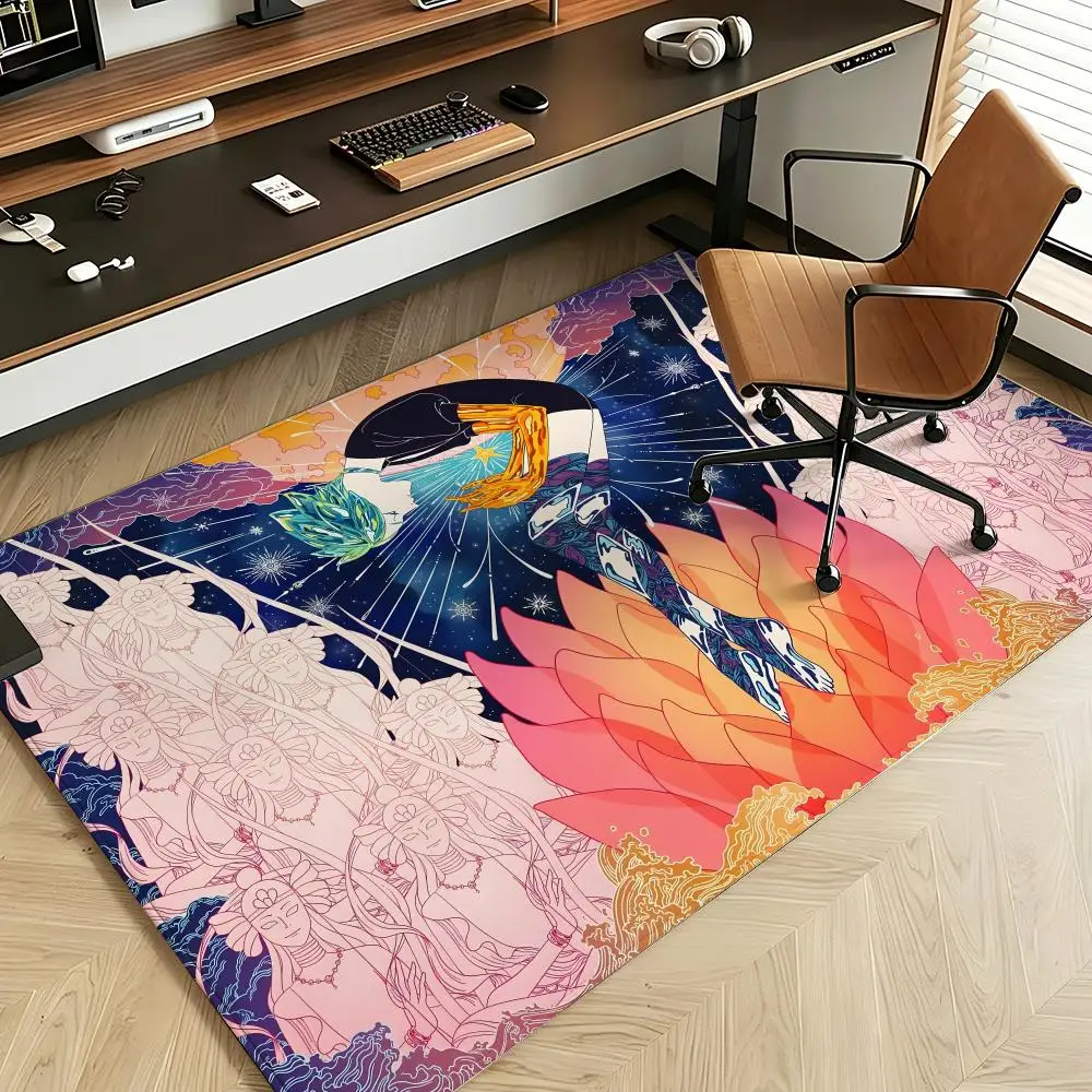 Anime L-Land of the Lustrous Floor Mat Soft Flannel Floor Mat  Suitable for Entryways, Living Rooms, Bedrooms, and Bathrooms