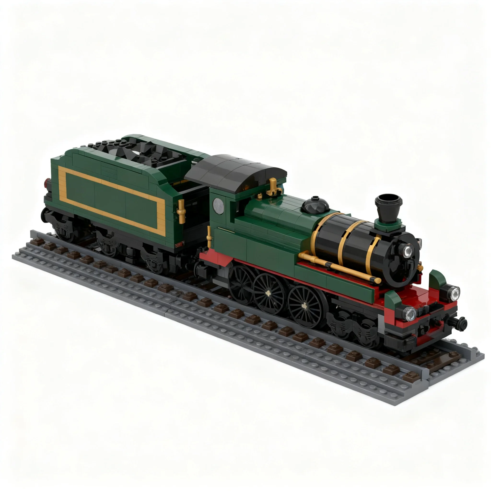 197pcs MOC Improved Coal Tender MOD – Motorized Extension Vintage Steam Train City Trains Model Building Blocks Christmas Gifts