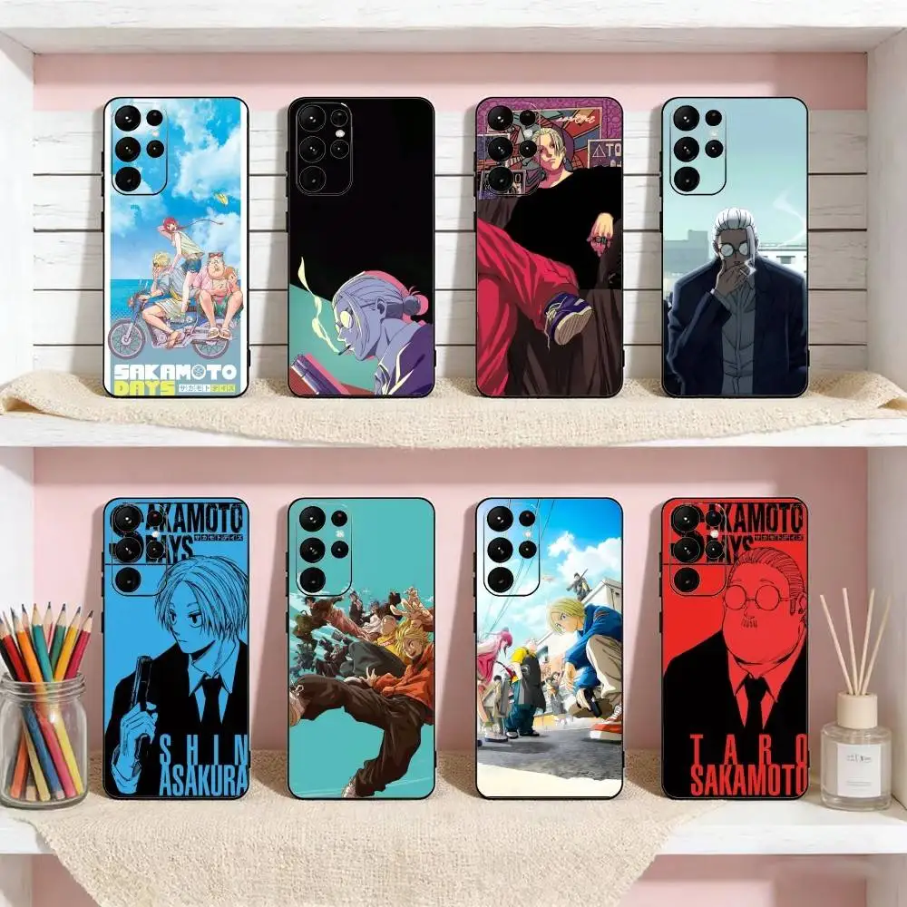 

Sakamoto Days Japanese Anime Phone Case For Samsung S25,S24,S21,S22,S23,S30,Ultra,S20,Plus,Fe,Lite Black Shell