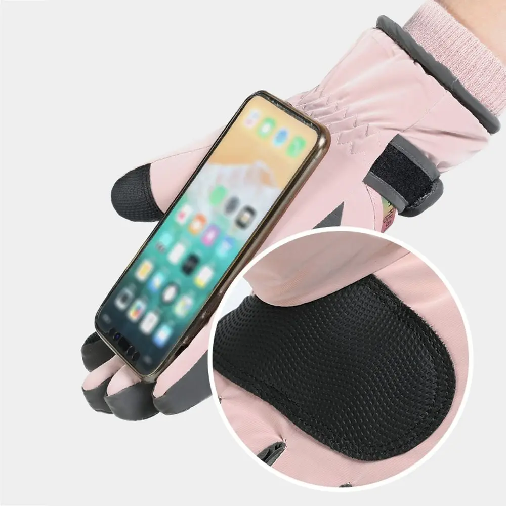 

Удобные зимние теплые снежные перчатки с сенсорным экраном, водонепроницаемые перчатки для верховой езды, нескользящие светоотражающие лыжные перчатки для верховой езды