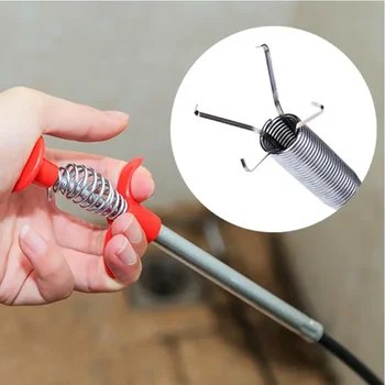 60cm Spring Tube Unclogging Grab Picker Snake Cable Auxiliary Grab Drain Auger Sink Toilet Tool Kitchen Novelty Accessories