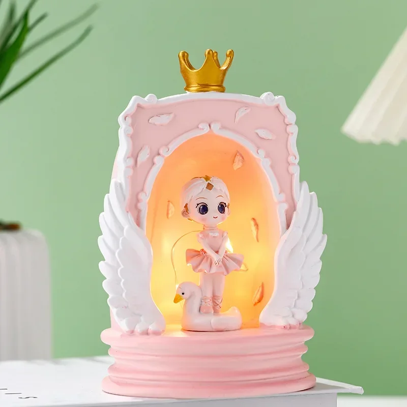 2026  Cartoon Swan Ballet Girl Night Light Ornament Creative Gift Girlfriend Classmates Graduation Season  Star Lamp