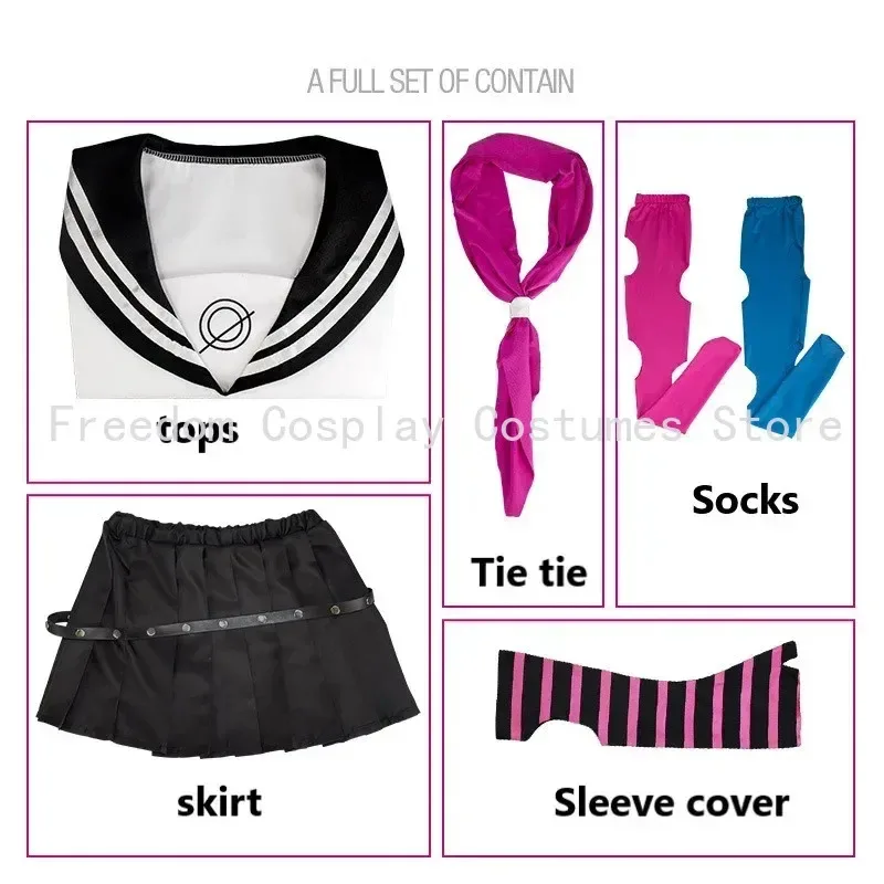 

Yiyi аниме Danganronpa Ibuki Mioda, парик для косплея, школьная форма JK, игра Dangan Ronpa, костюмы на Хэллоуин для