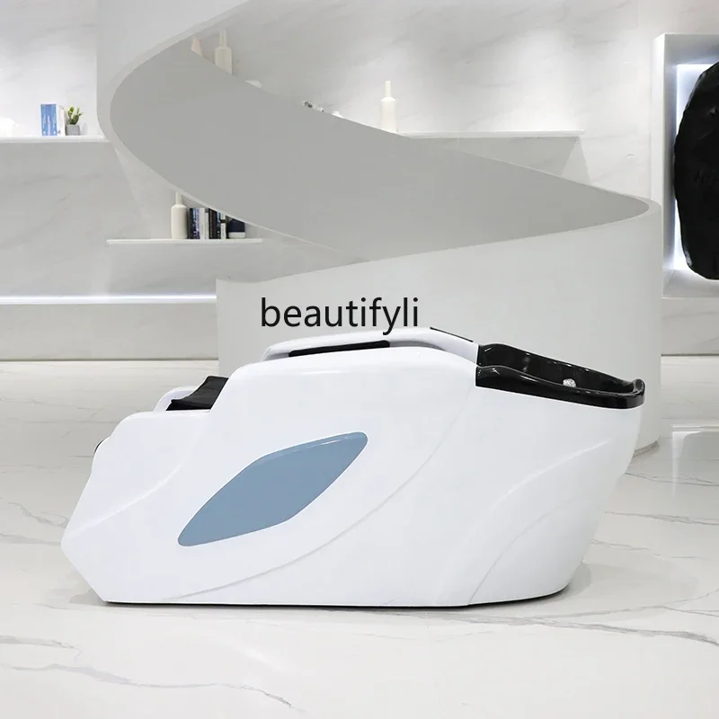 Cama de champú de masaje eléctrico, cama de limpieza Facial automática, terapia de cabeza, barbería