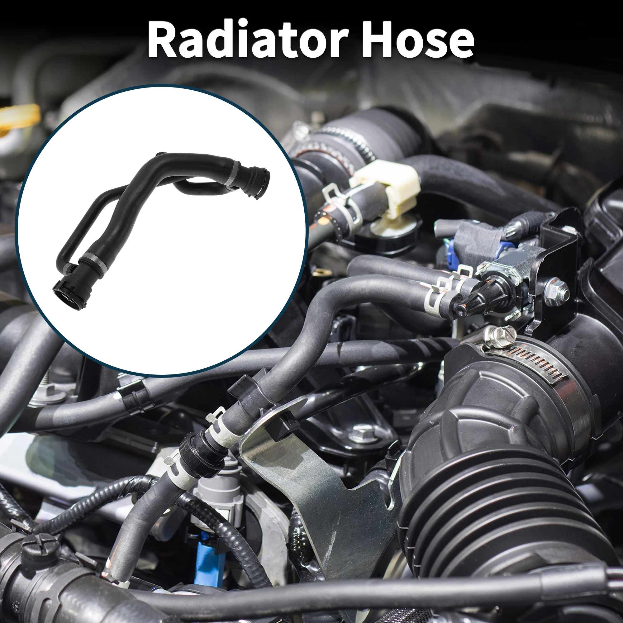 

UXCELL Radiator Hose for BMW E60 550i 2006-2010 No.17127534918 Rubber Water Pipe