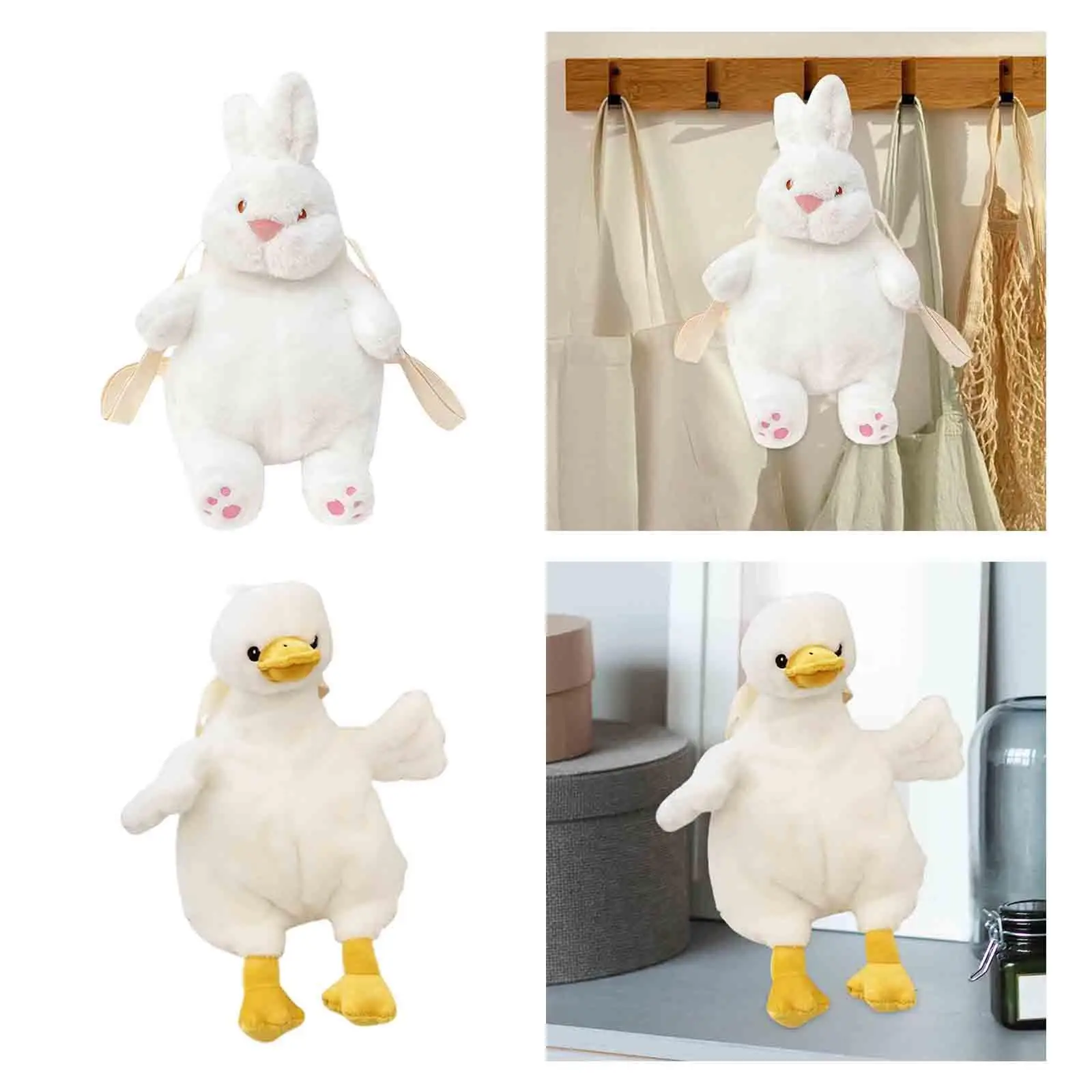 Sac à dos en forme d'animal en peluche, sac à bandoulière décontracté et doux pour garçons et femmes adultes