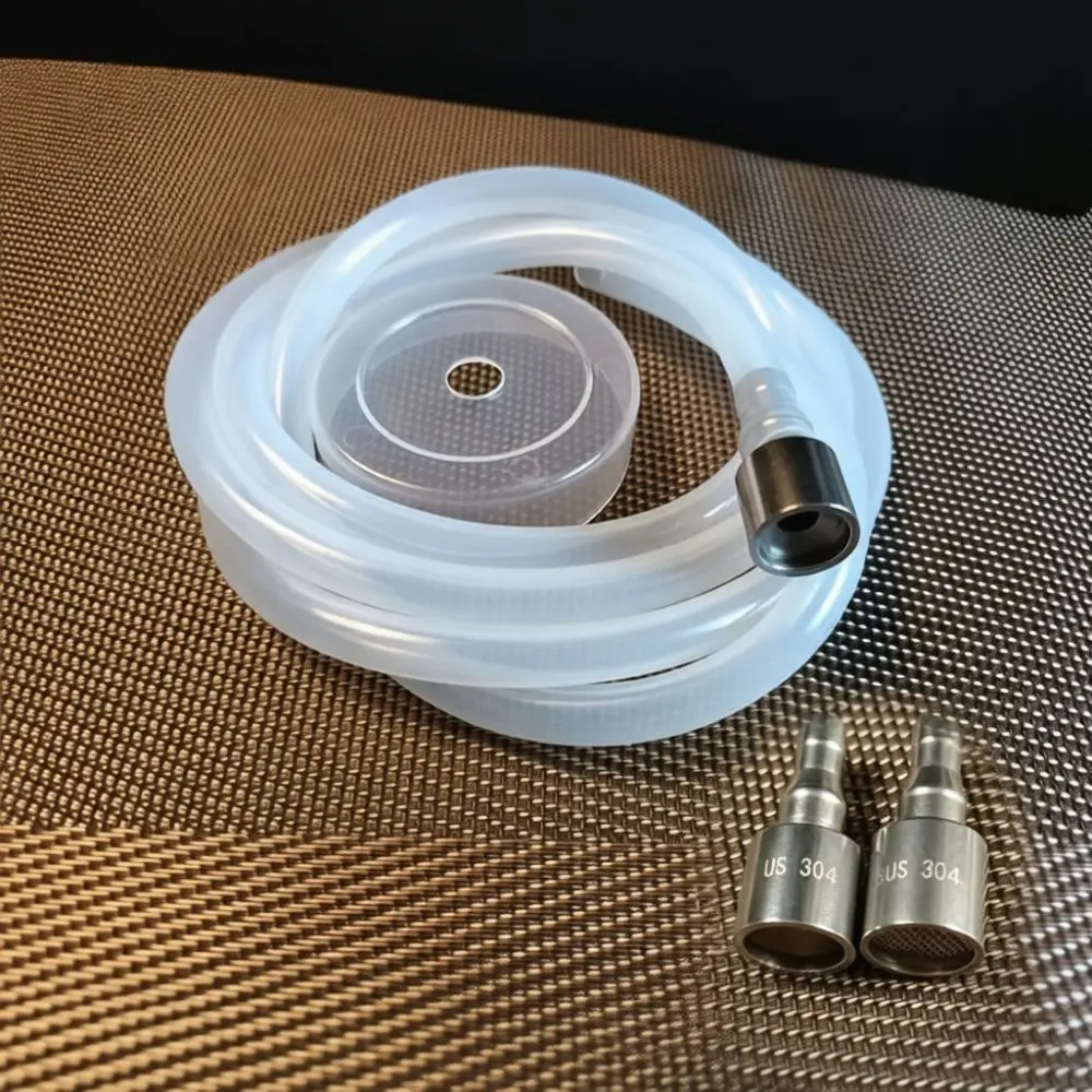 Flexible Silicone Water Supply Tube Weighted Stainless Steel Filter Head For Tea Set Electric Water Pump Dispenser