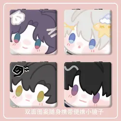 New Love and Deepspace Xavier Zayne Rafayel Caleb Cute and Creative Cartoon Folding Mirror Simple and Versatile Cosmetic Mirror