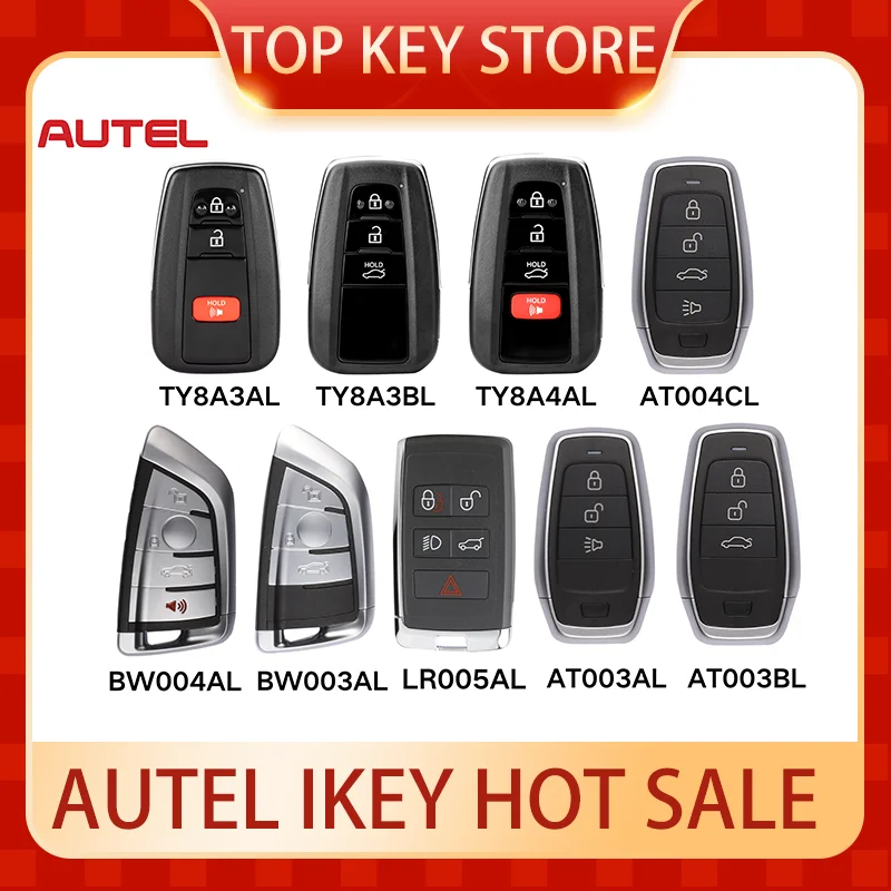 AUTEL IKEY TY8A3AL TY8A3BL TY8A4AL BW003AL BW004AL LR005AL AT003AL AT003BL AT004CL Универсальный смарт-ключ KM100 IM508 IM608 XP400