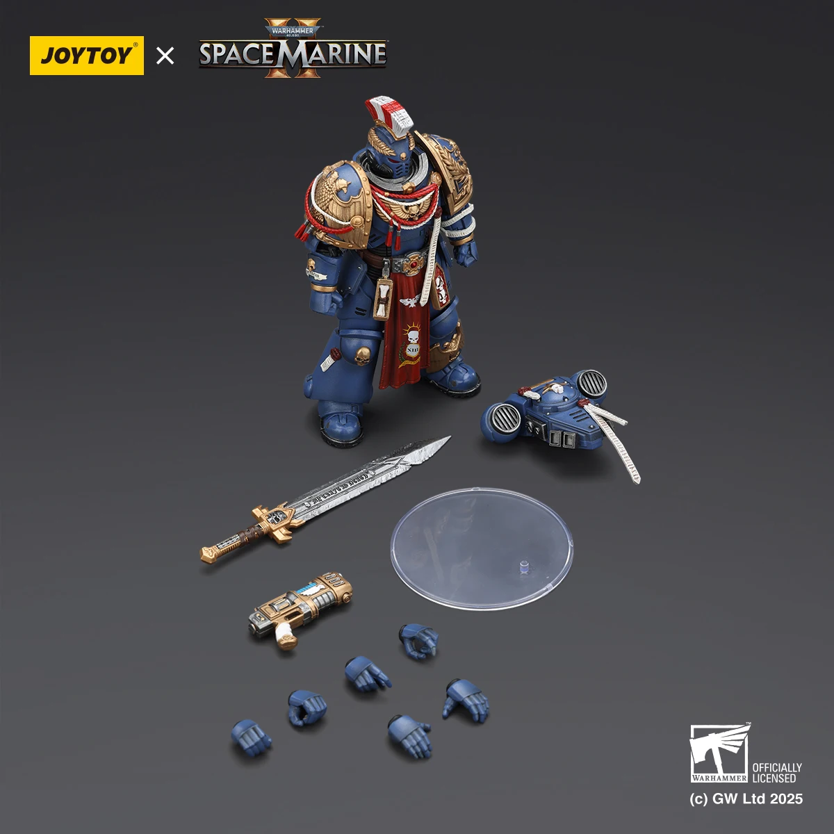 JOYTOY Warhammer 40k Space Marine 2 Ultramarines Relic Primus Armor Wargame Display 1/18 Beweegbare Space Marine Actiefiguur