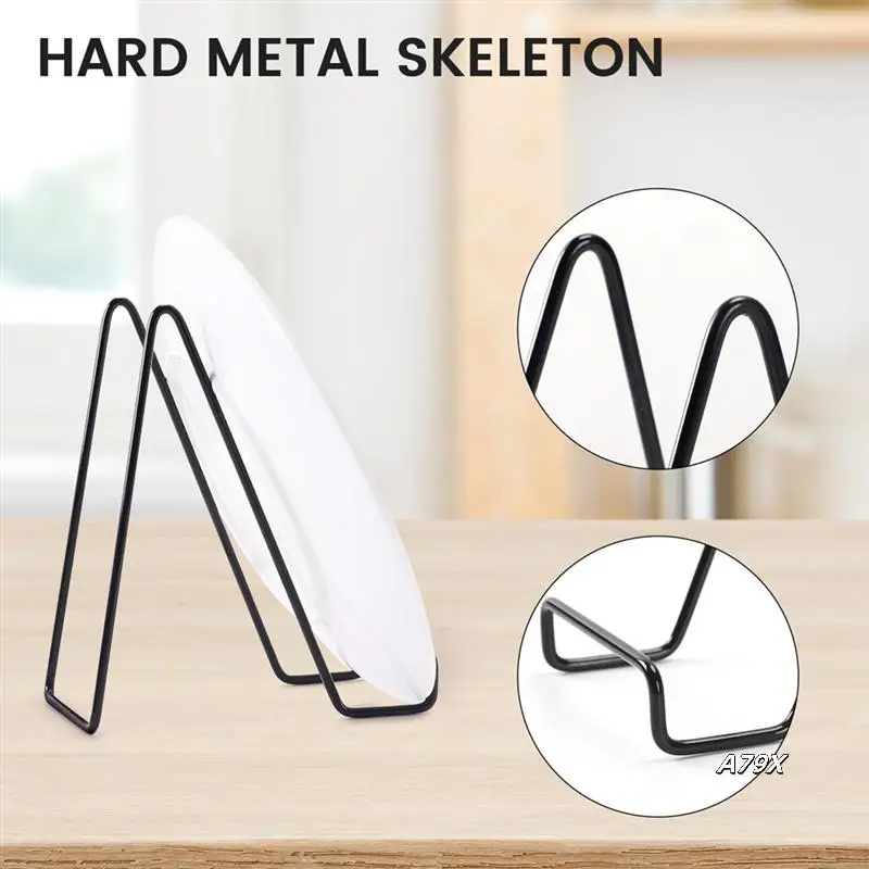 

6 Pack 6 Inch Plate Stands For Display,Book Display Stand,Black Metal Decorative Plate Stand,Small Easels For Display