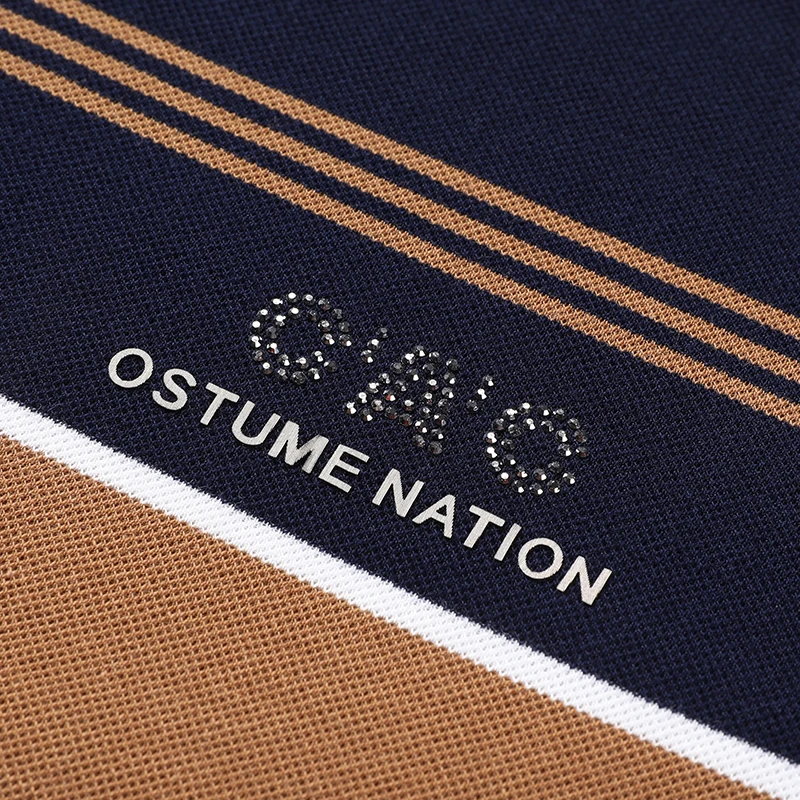 High end brand striped long sleeved exquisite letter printed polo shirt 2023 Autumn New men\'s lapel T-shirt Fashion casual top