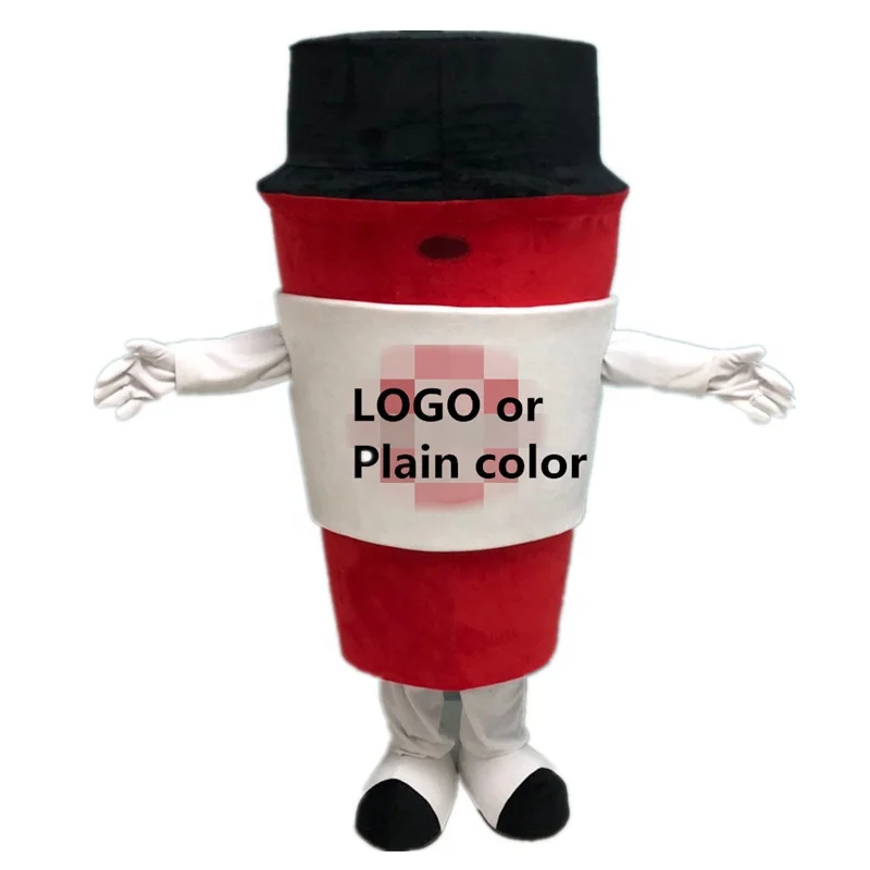 Good ventilation life size giant walking coffee cup mascot costume for promotion