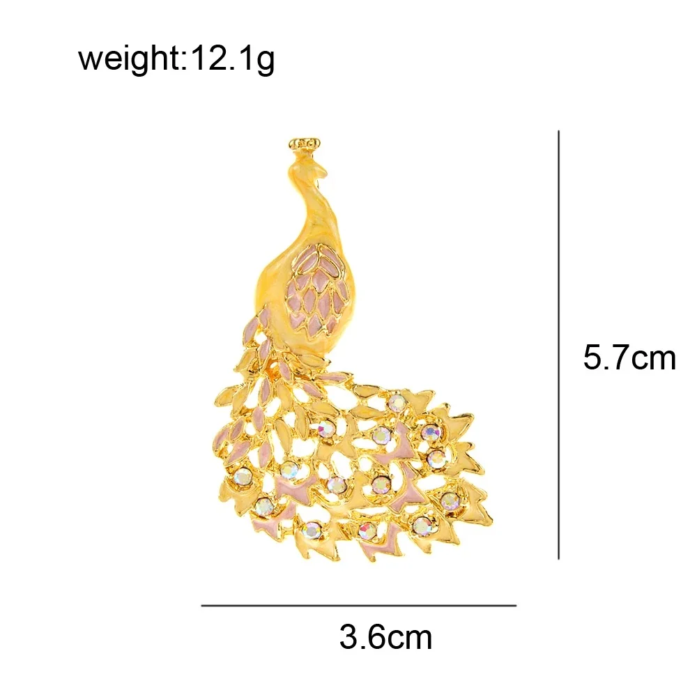 CINDY XIANG Beautiful Enamel Peacock Brooches For Women Elegant Animal Pin Winter Coat Accessories