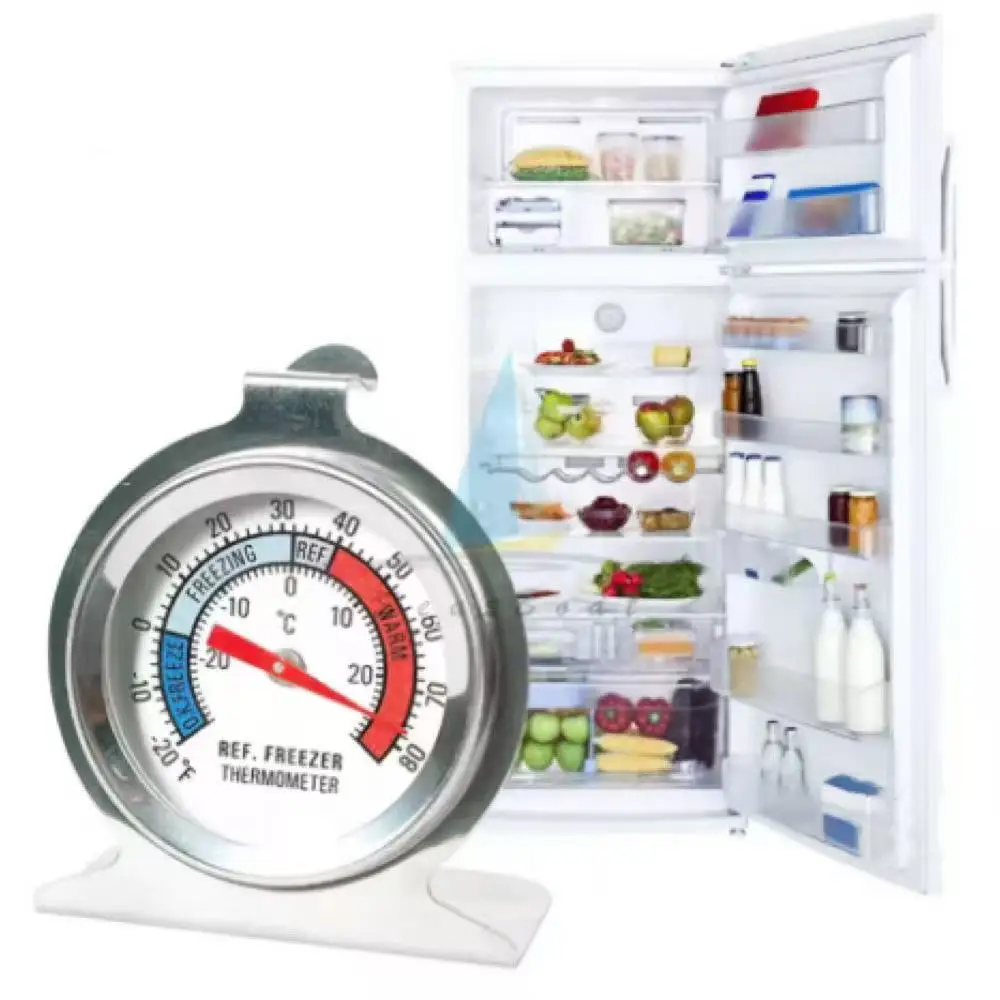 Stainless Steel Mini Fridge Thermometer Temperature Sensor High Precision Fridge Freezer For Home Kitchen