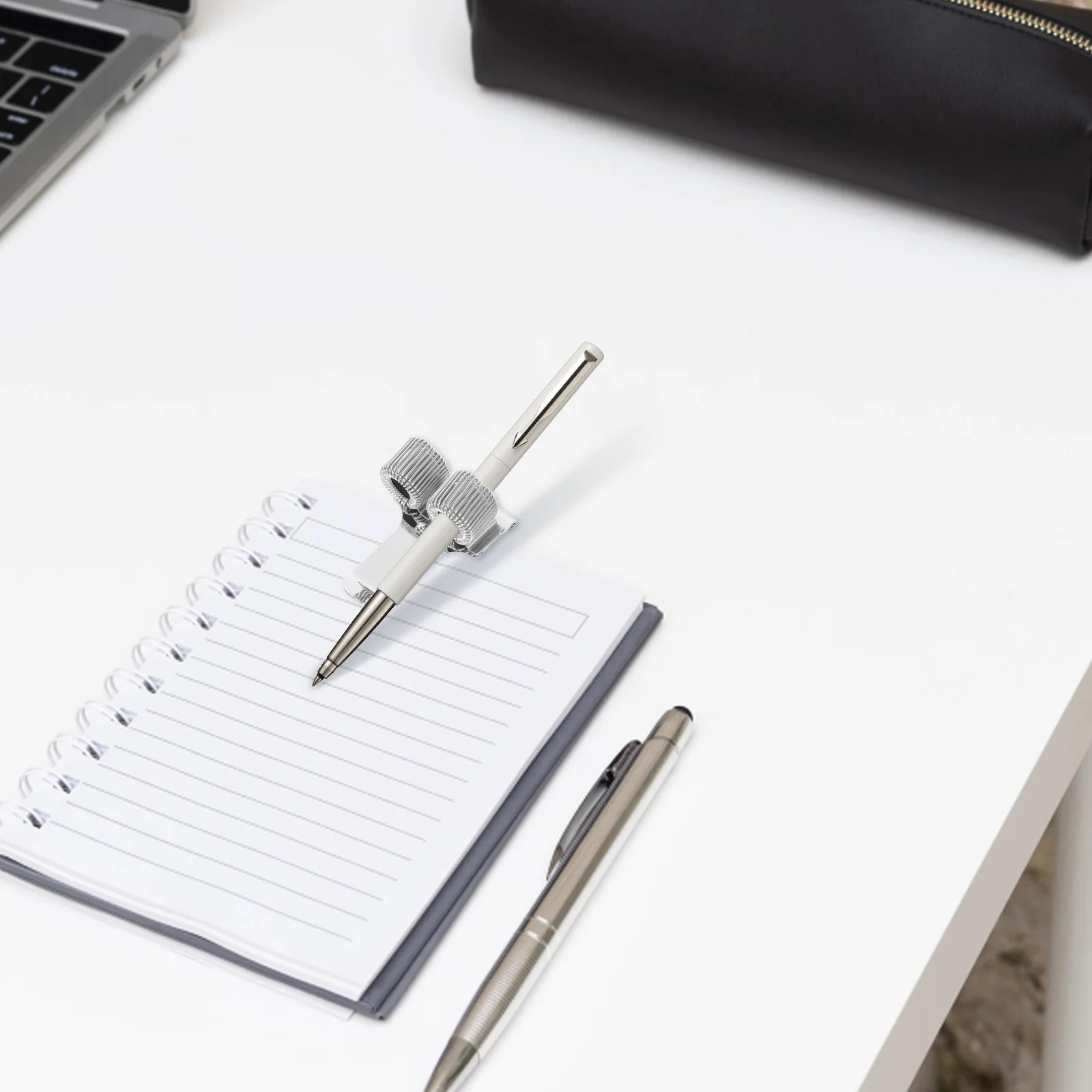 

5 шт., металлические зажимы для держателей для ручек, универсальный никелированный настольный органайзер для карандашей для студентов, учителей, зажимы для карандашей, металлический зажим