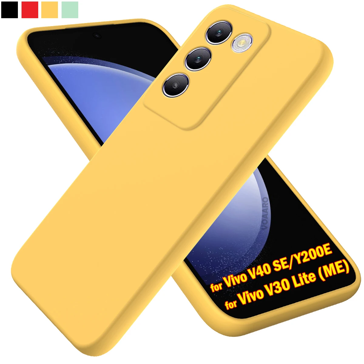 

Мягкий защитный чехол из жидкого силикона для Vivo V30 Lite (ME) чехол для Vivo V40 SE Y200E чехол, Противоударная задняя крышка с ремешком