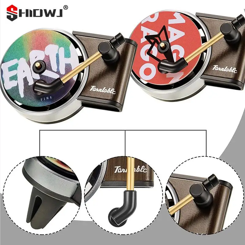 Car Air Freshener Car Fragrance Diffusers Clips in Retro Style Record Player Design Air Fresheners Clip Perfume