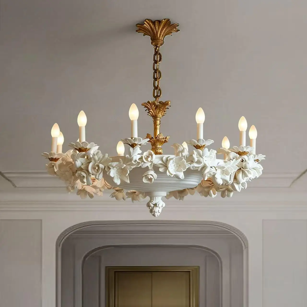 French Pastoral Style Large Chandelier