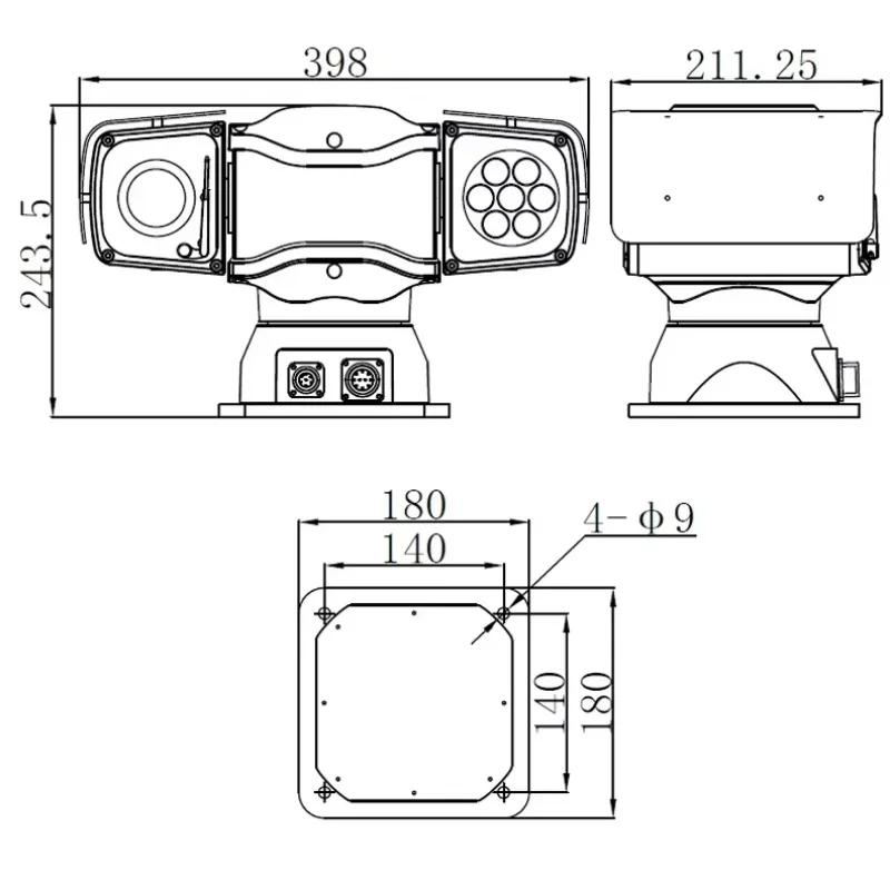 

HD 1080P 33X Zoom PTZ Camera IR Distance 360 Degree Rotation 5.5-180mm Motorized Lens Outdoor