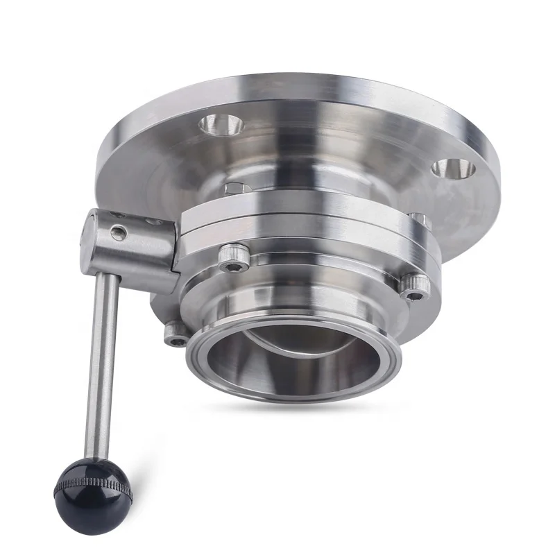 Maniglia a sfera con valvola a farfalla SS servo sanitaria manuale da 51 mm