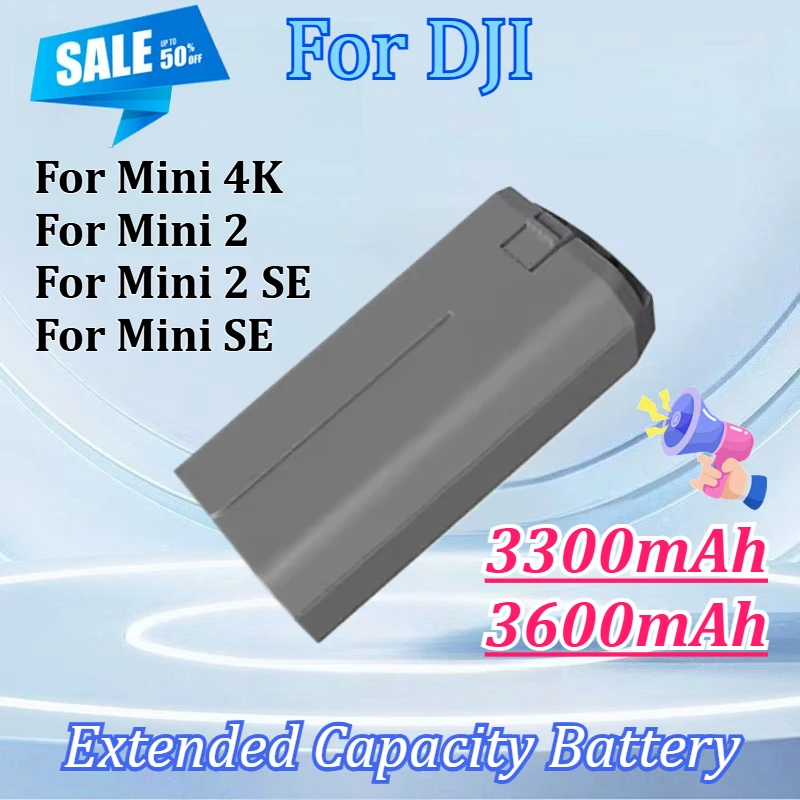 

3300mAh/3600mAh Battery for DJI Mini 4K/Mini 2/Mini 2 SE/Mini SE Intelligent Flight Battery Long Flight Time Minutes Accessories