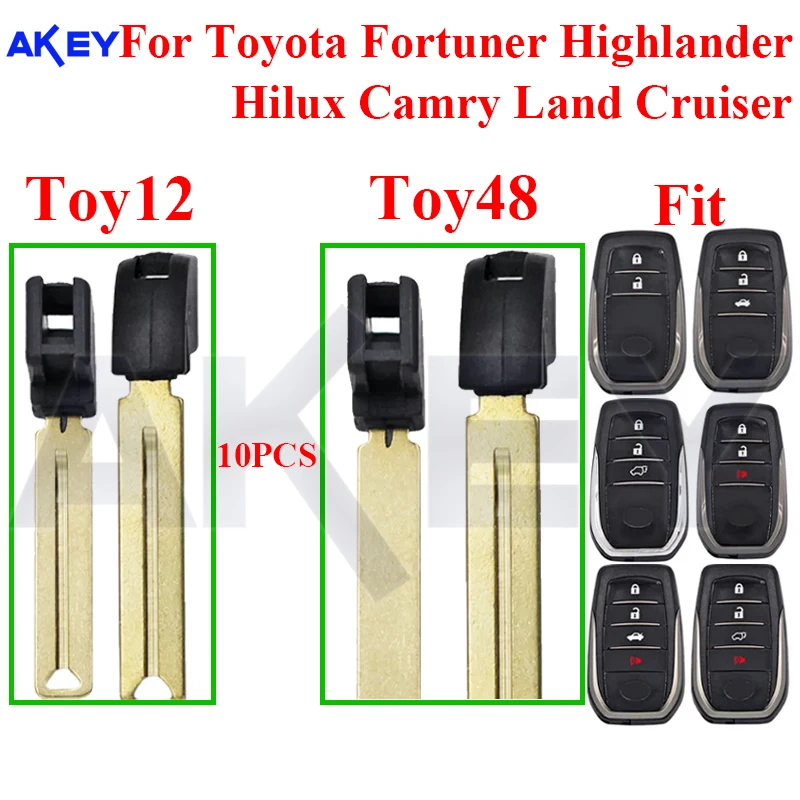 Remote Control Car Key 1PCS/10PCS Car Mechanic Key Blade Fit for Toyota Fortuner Highlander Hilux Camry Land Cruiser