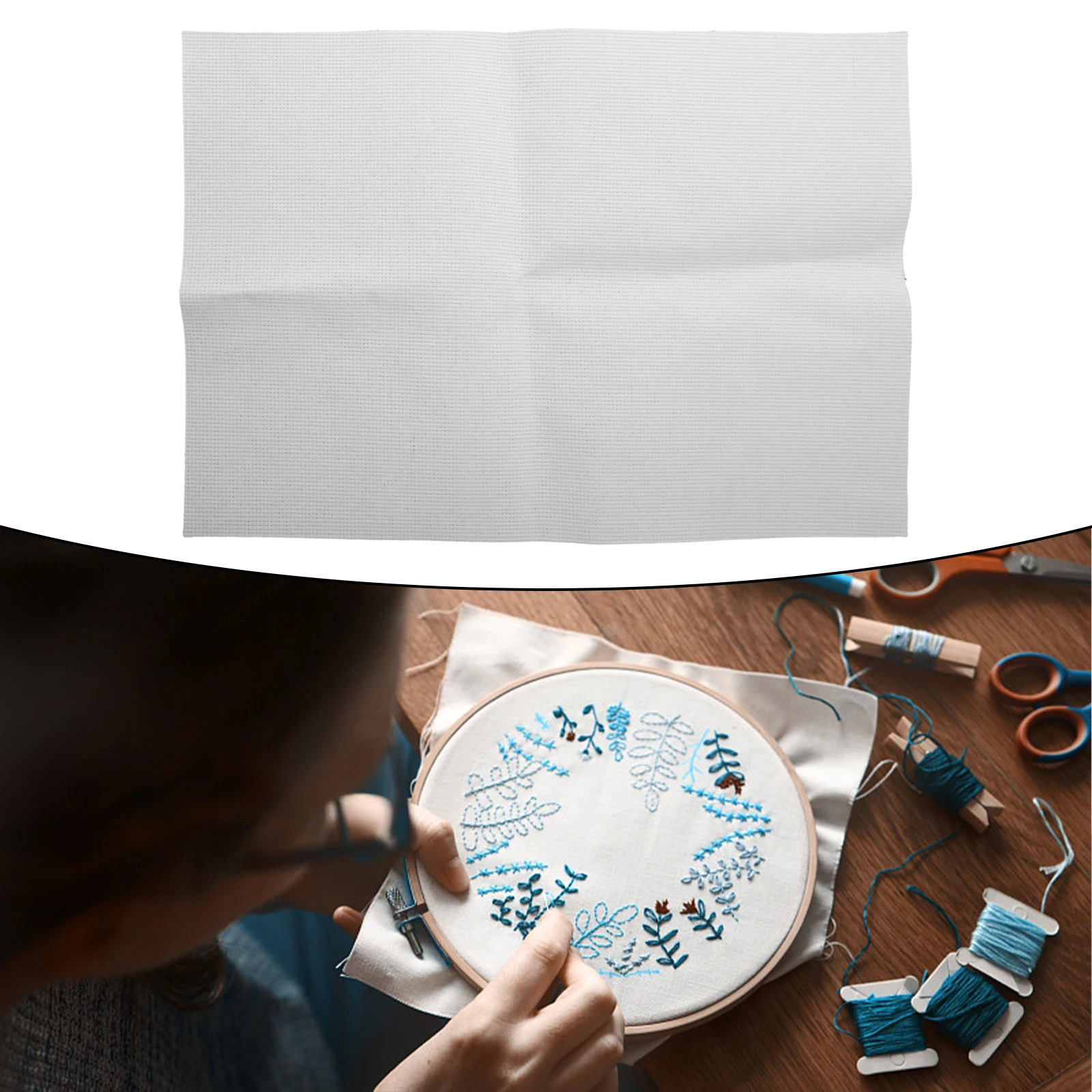 Brand New for aida Cloth for cross Stitch Fabric 30x45cm Clear Grids Cotton for washable Wear Resistance 11 Count