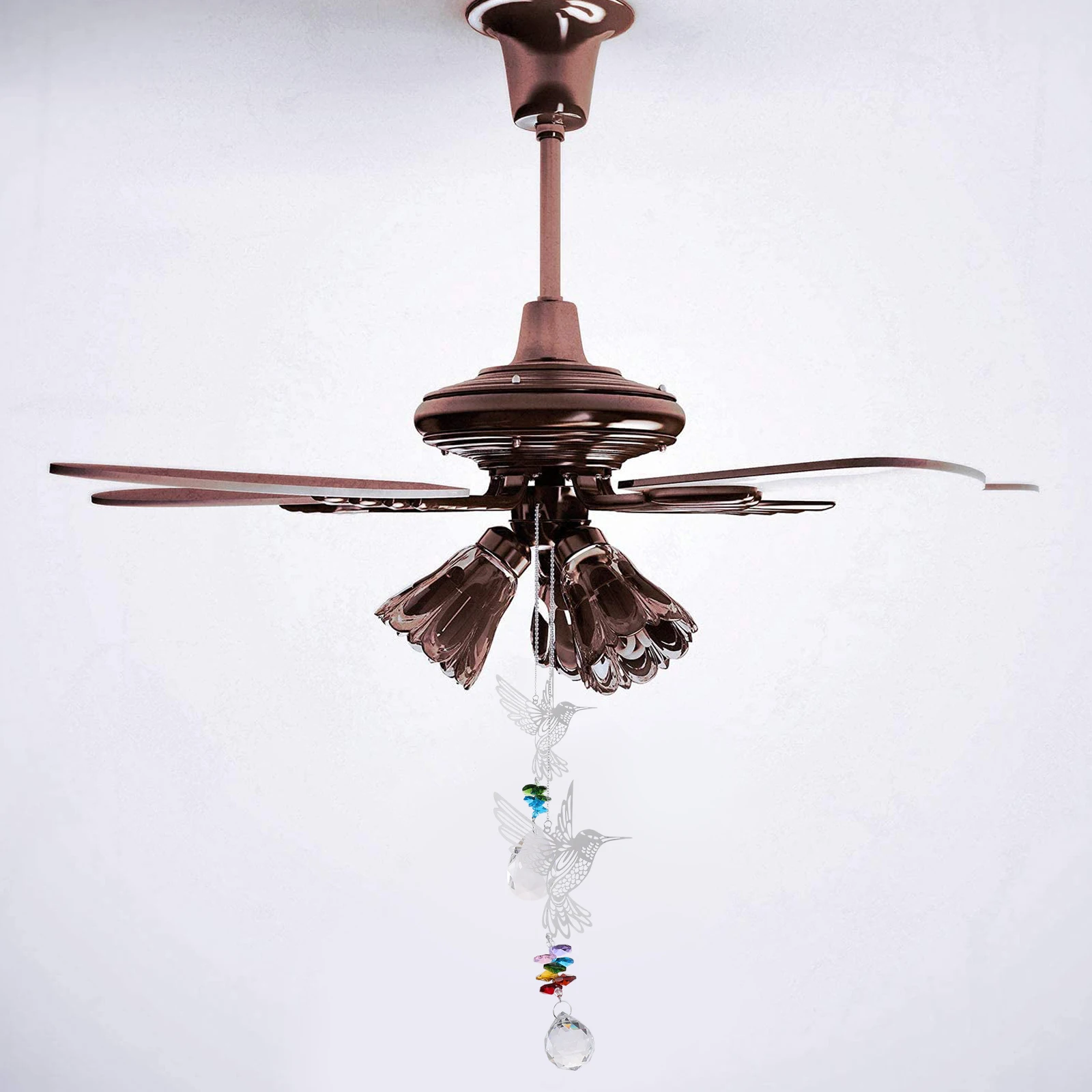 

2pcs Crystal Hanging Pendants Unique Design Durable Home Decor Ornaments Creative Room Accessories Beautiful Hanging Adornments