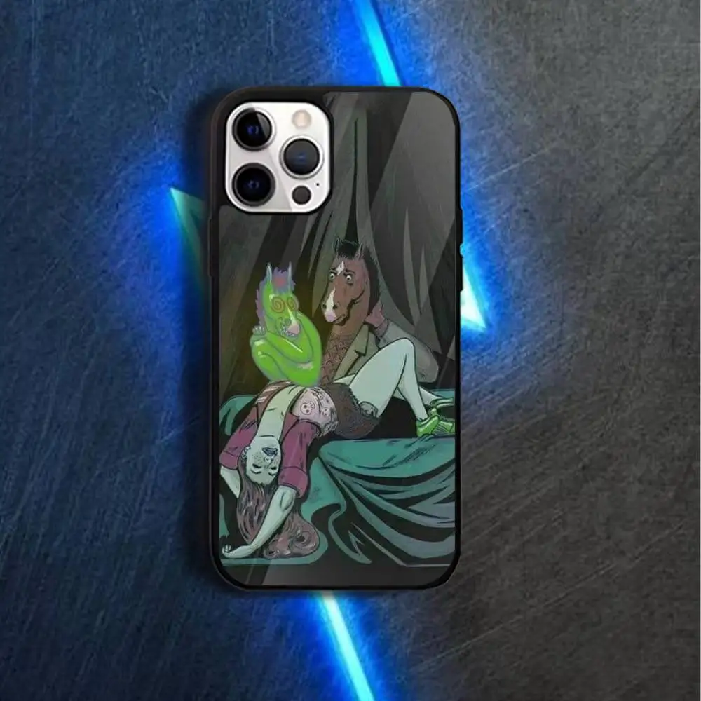 Custodia per telefono B-Bojack cartoonS Horseman per iPhone 17,16,15,14,13,12,11,Pro,Max,Plus,Mini,Magsafe, custodia di ricarica wireless magnetica