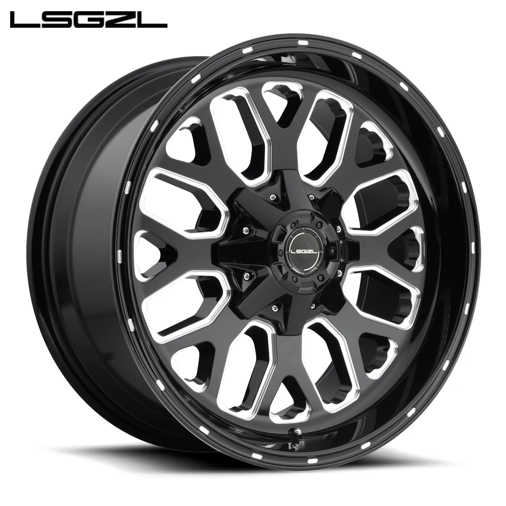 LSGZL Forged Alloy Wheel Car Rims15x8 16 18 Inch 4x4 Off Road Wheels 6x139.7 5x114.3 5x120 5x130 5x139.7 SUV Rim Beadlock Rim